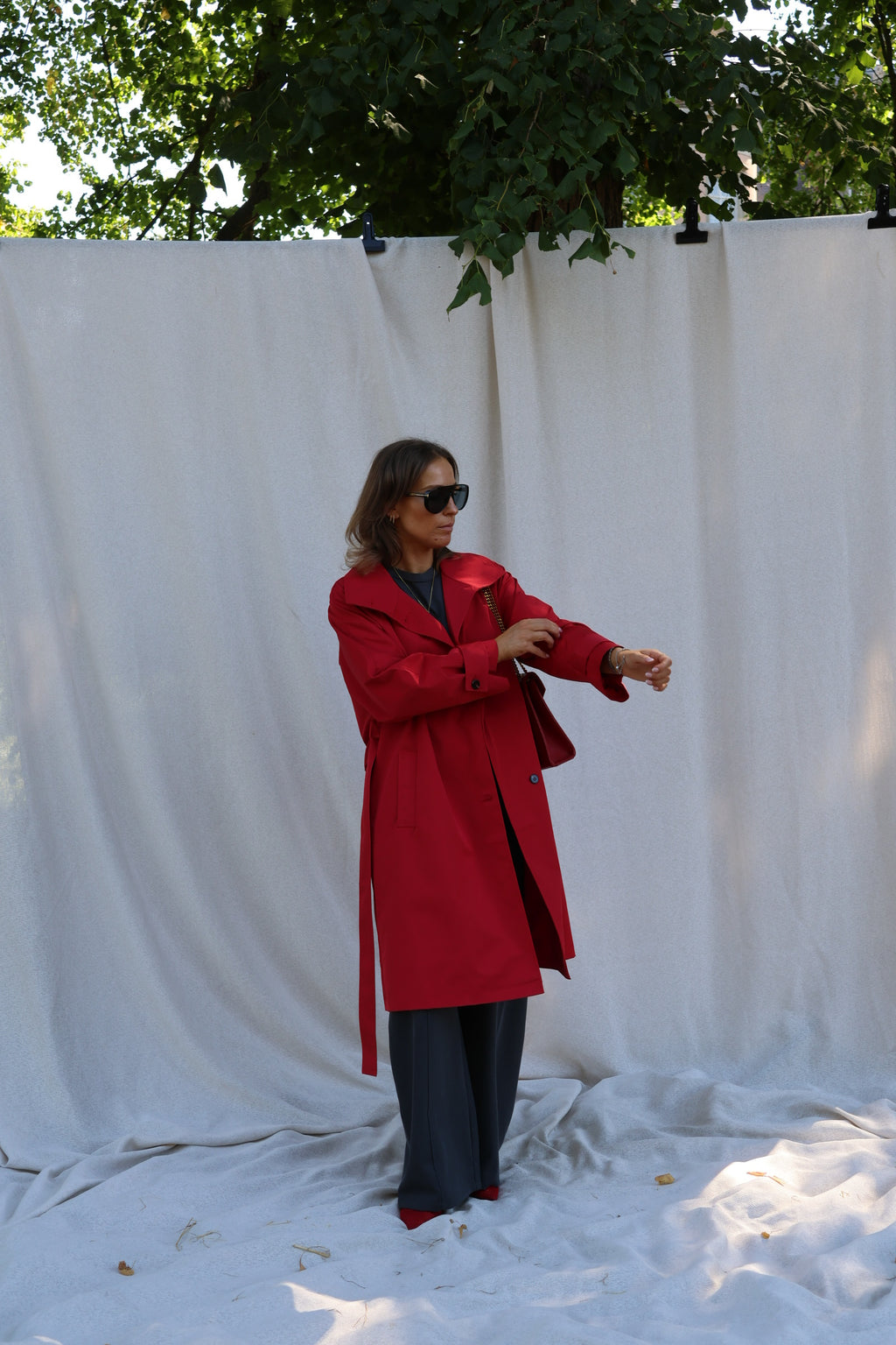 Chiara trenchcoat rood