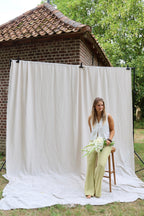 Floor pantalon met structuur groen