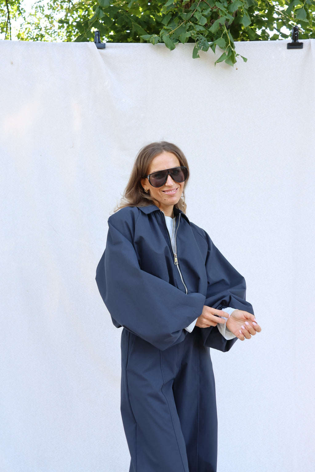 Veerle cropped jasje marine