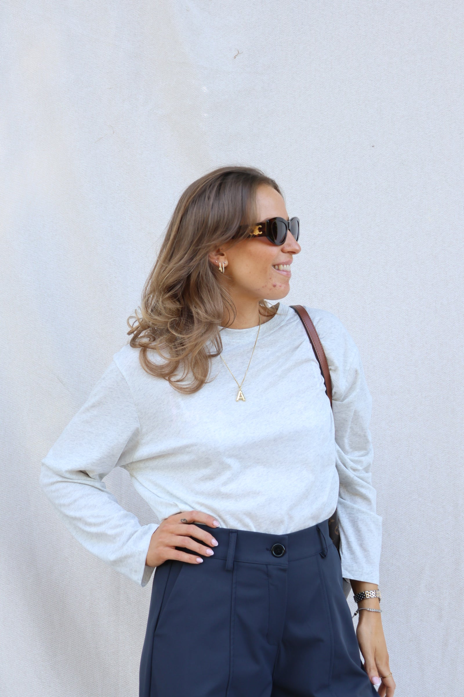 Aster longsleeve grijs