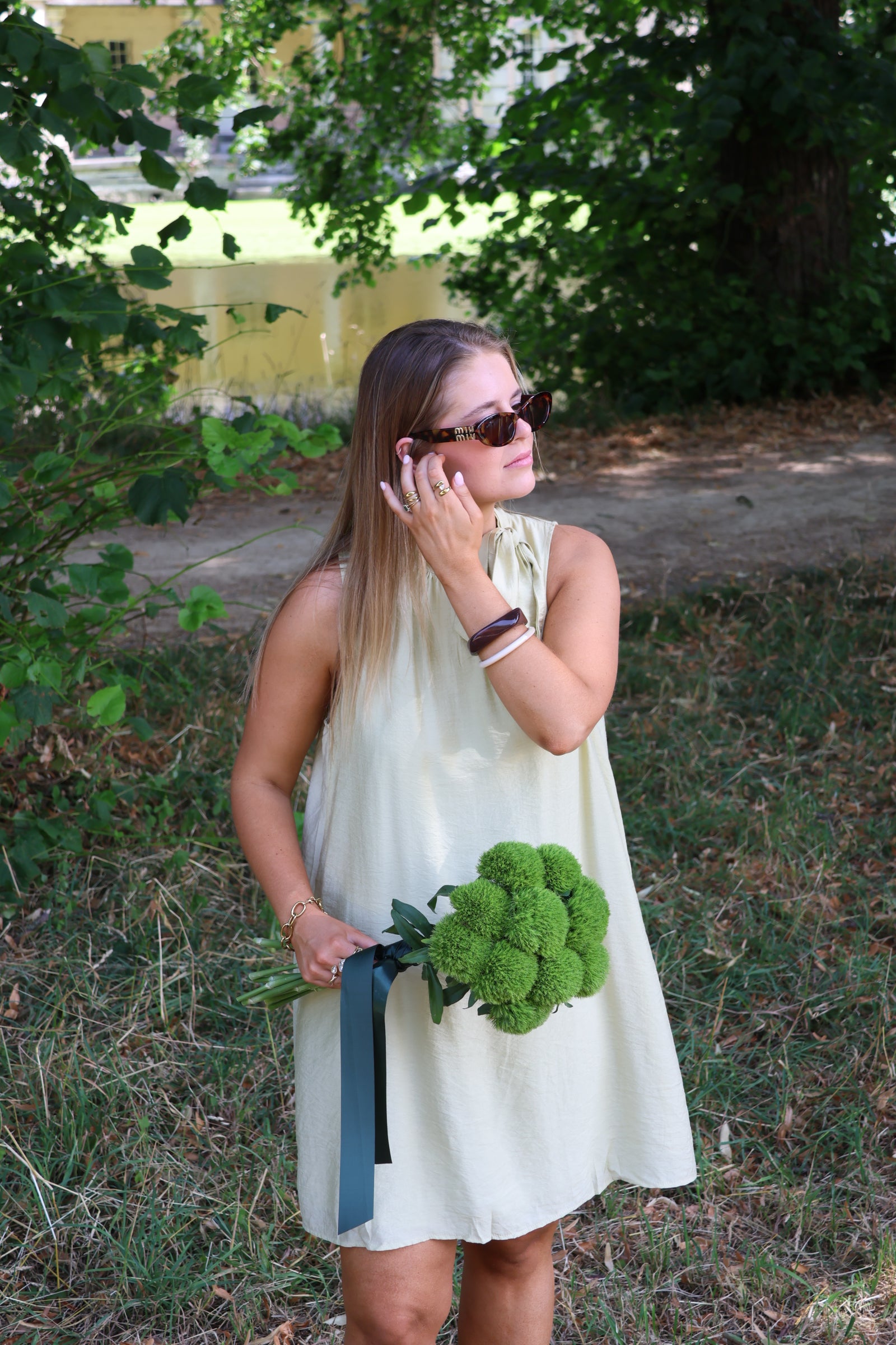 Pippa halter jurk groen