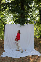 Cameron cropped sweater rood