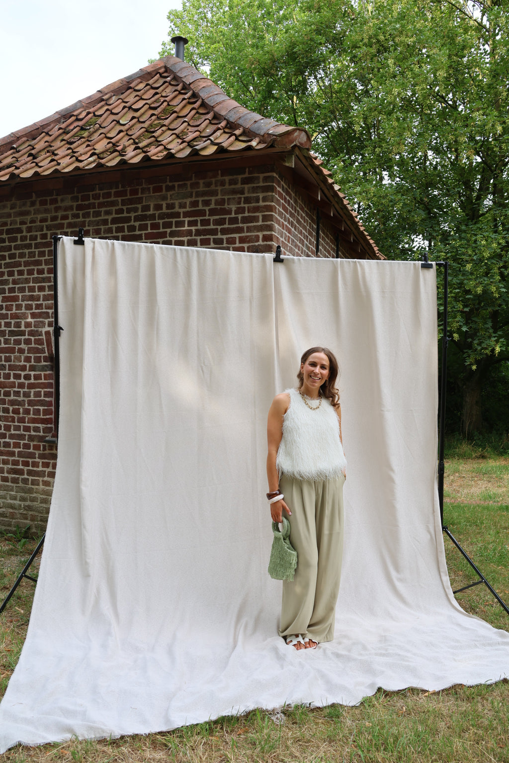 Evy pantalon met plooidetail