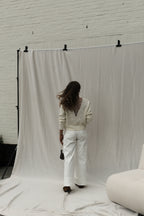 Hanne wide leg jeans wit - extra long