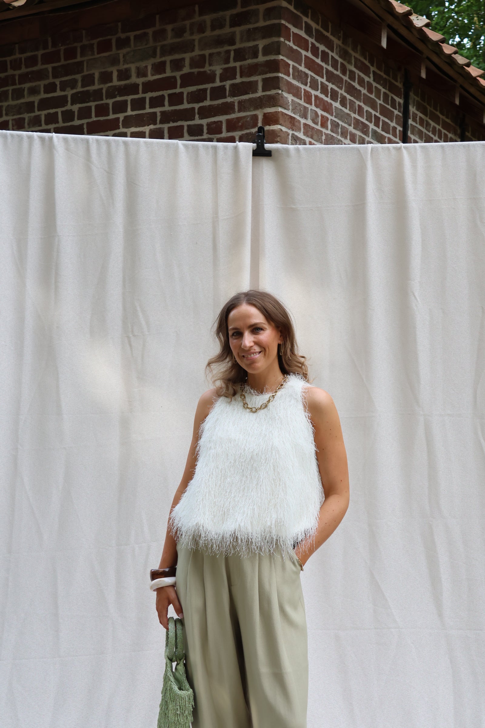 Evy pantalon met plooidetail