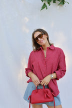 Roxanne geruit hemd rood