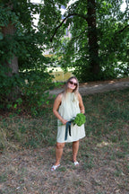 Pippa halter jurk groen