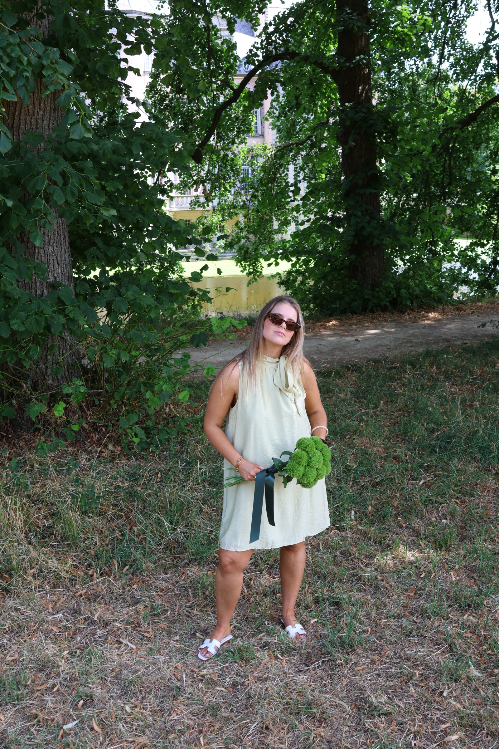 Pippa halter jurk groen