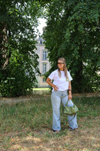 Juna T-shirt wit met borstzakje