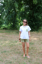 Juna T-shirt wit met borstzakje