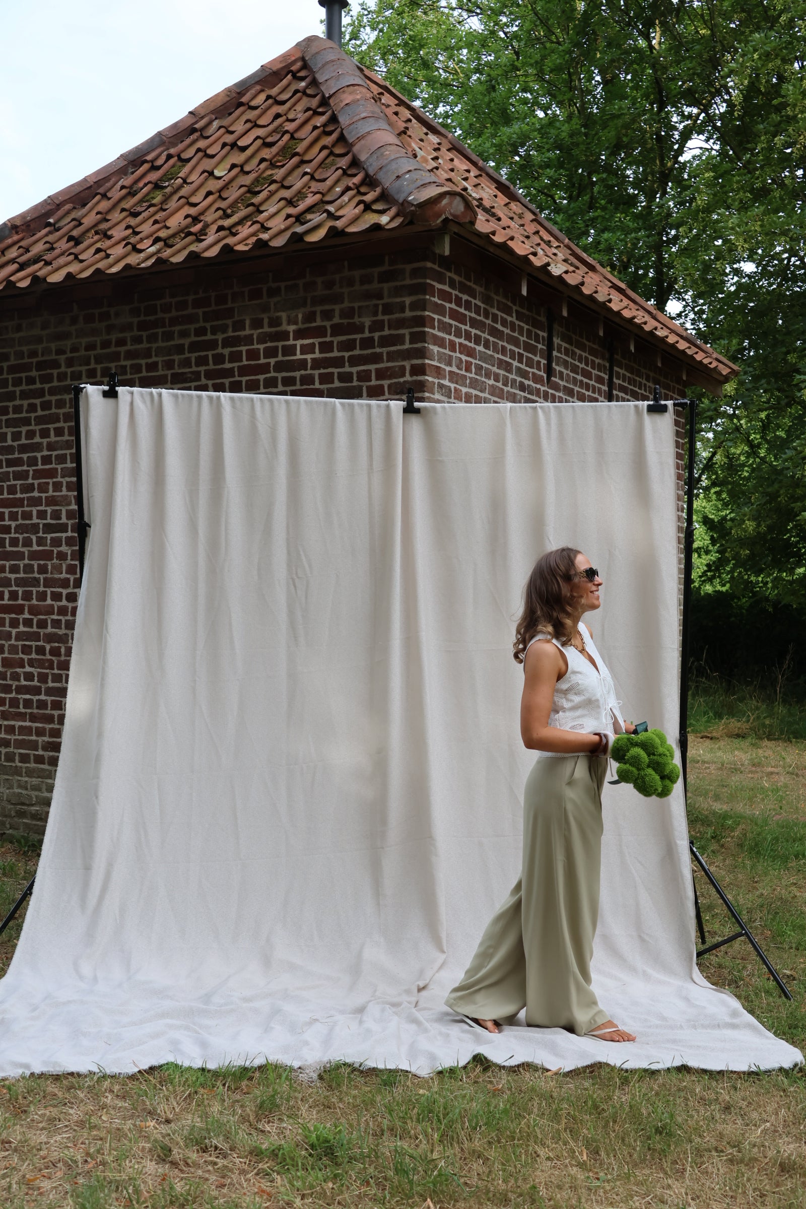 Evy pantalon met plooidetail