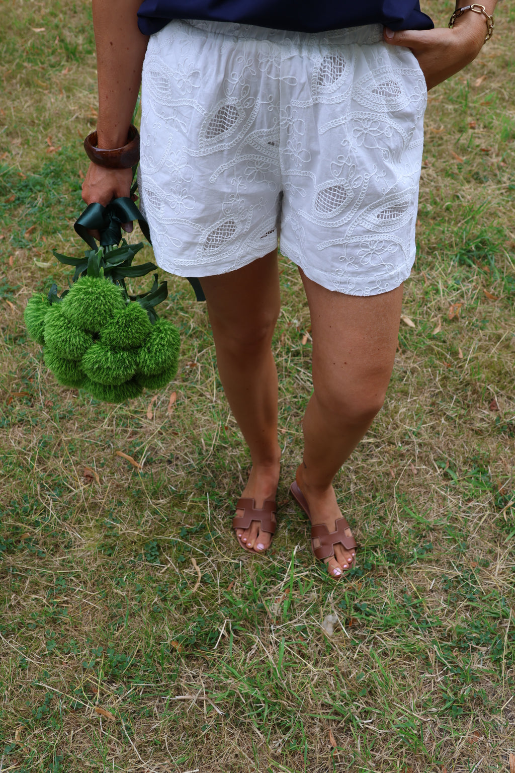 Romy broderie short wit