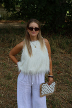 Isa fringe top créme