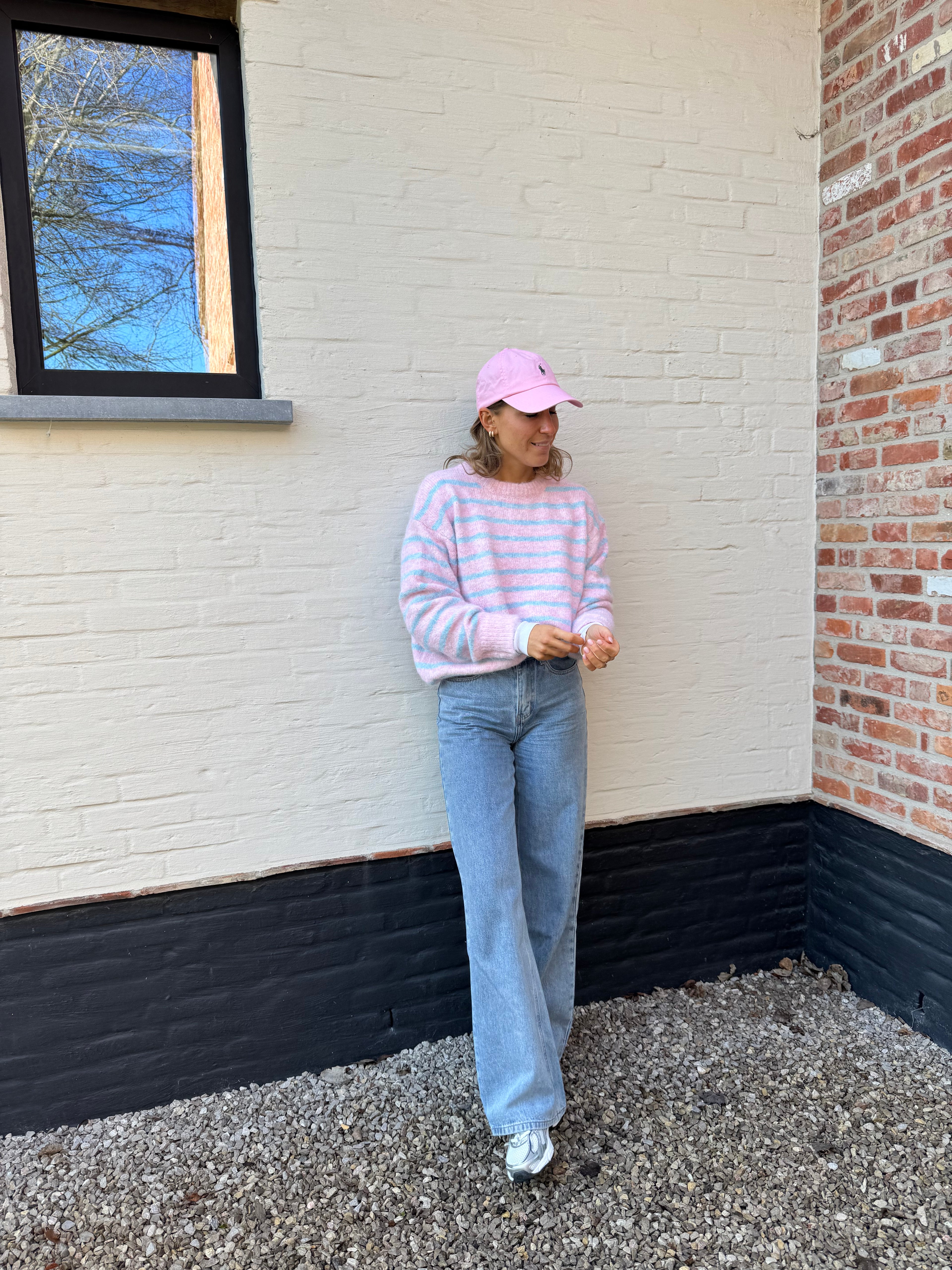 Alfie striped knit roze/blauw