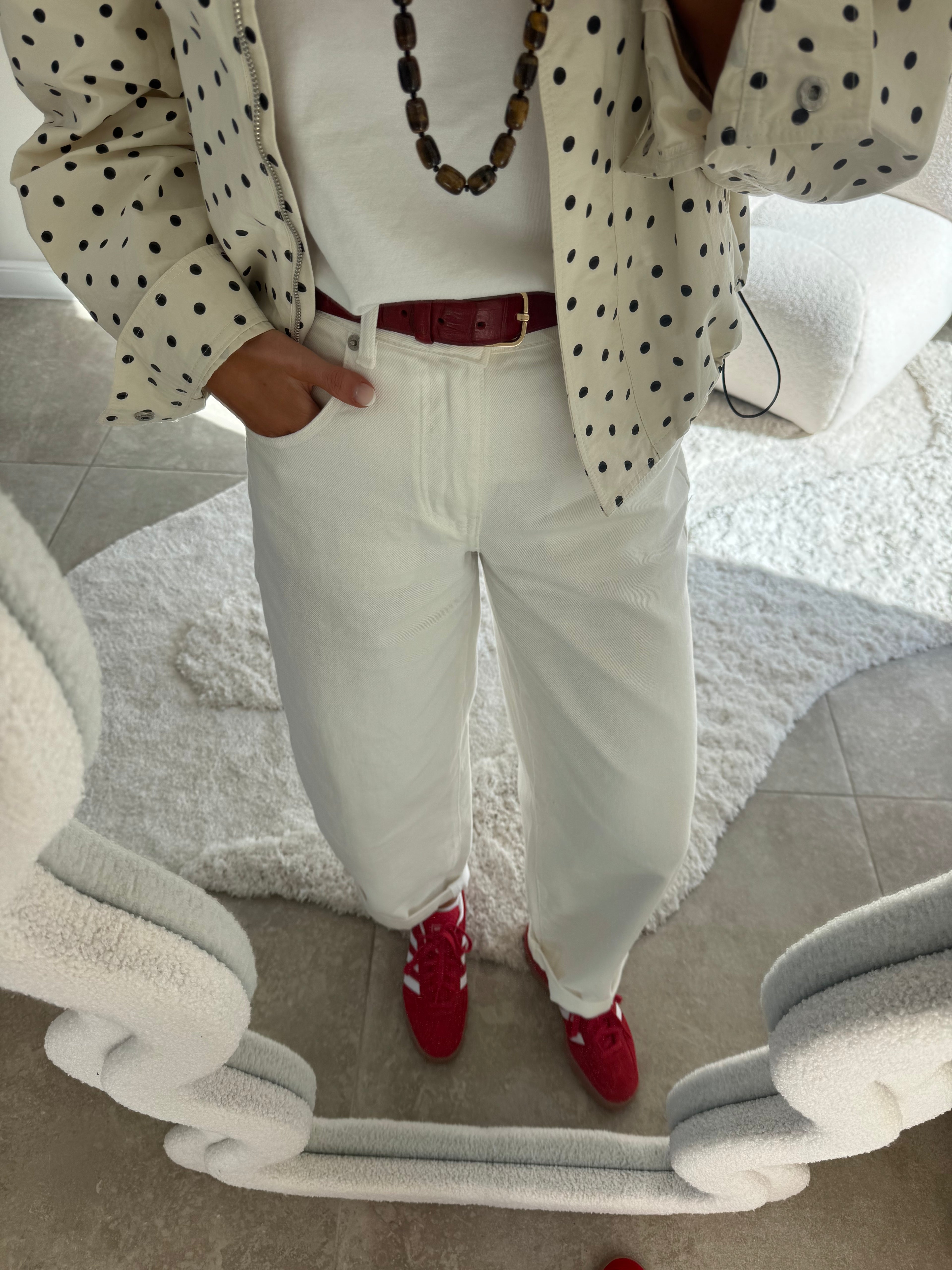 Ophélie balloon jeans wit