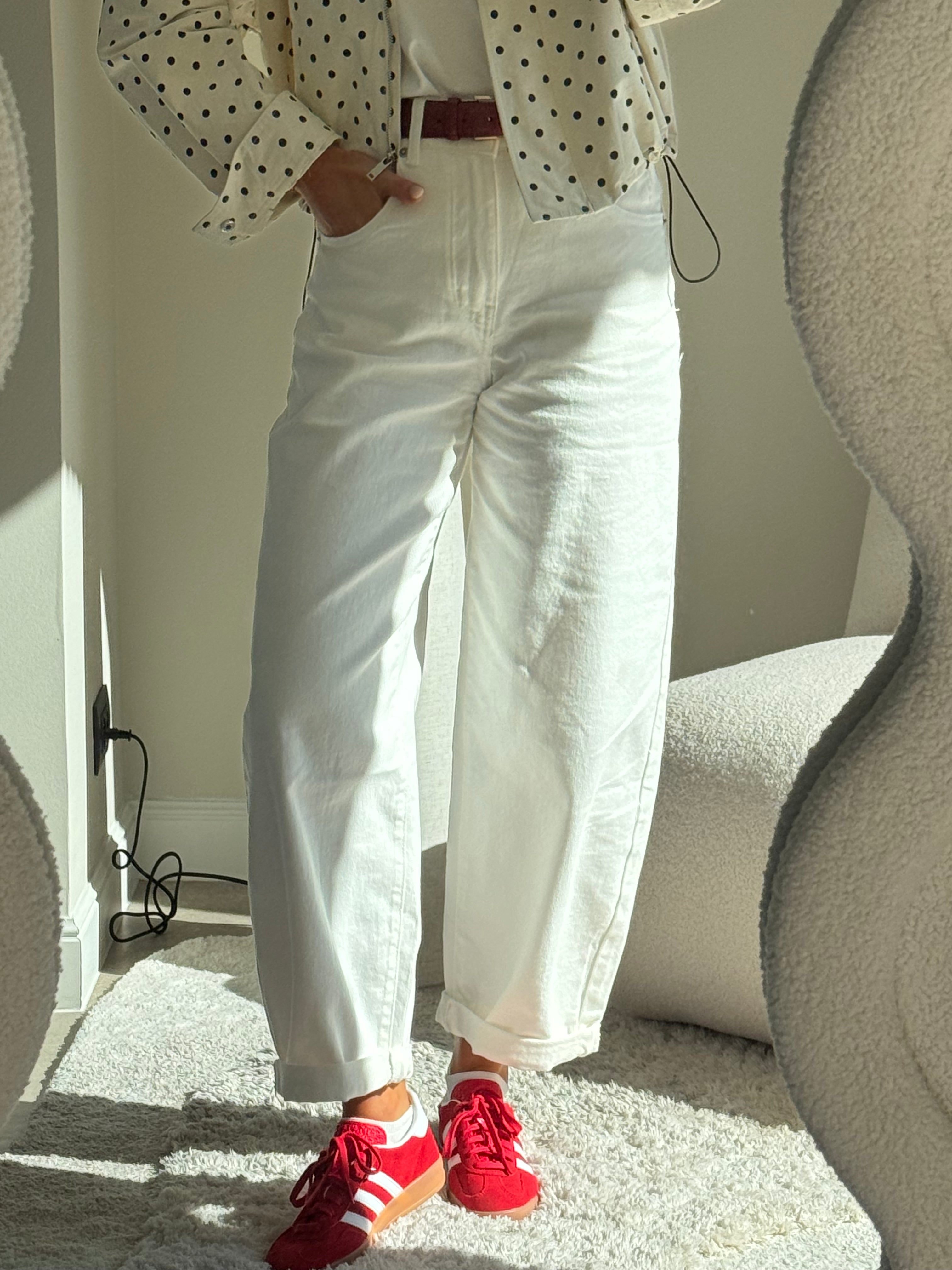 Ophélie balloon jeans wit