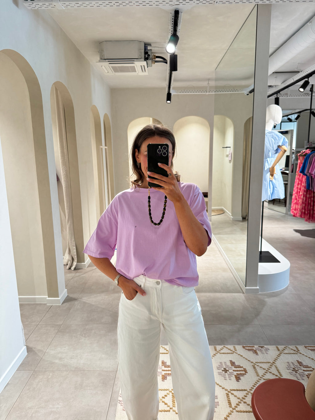 Boxy T-shirt lila