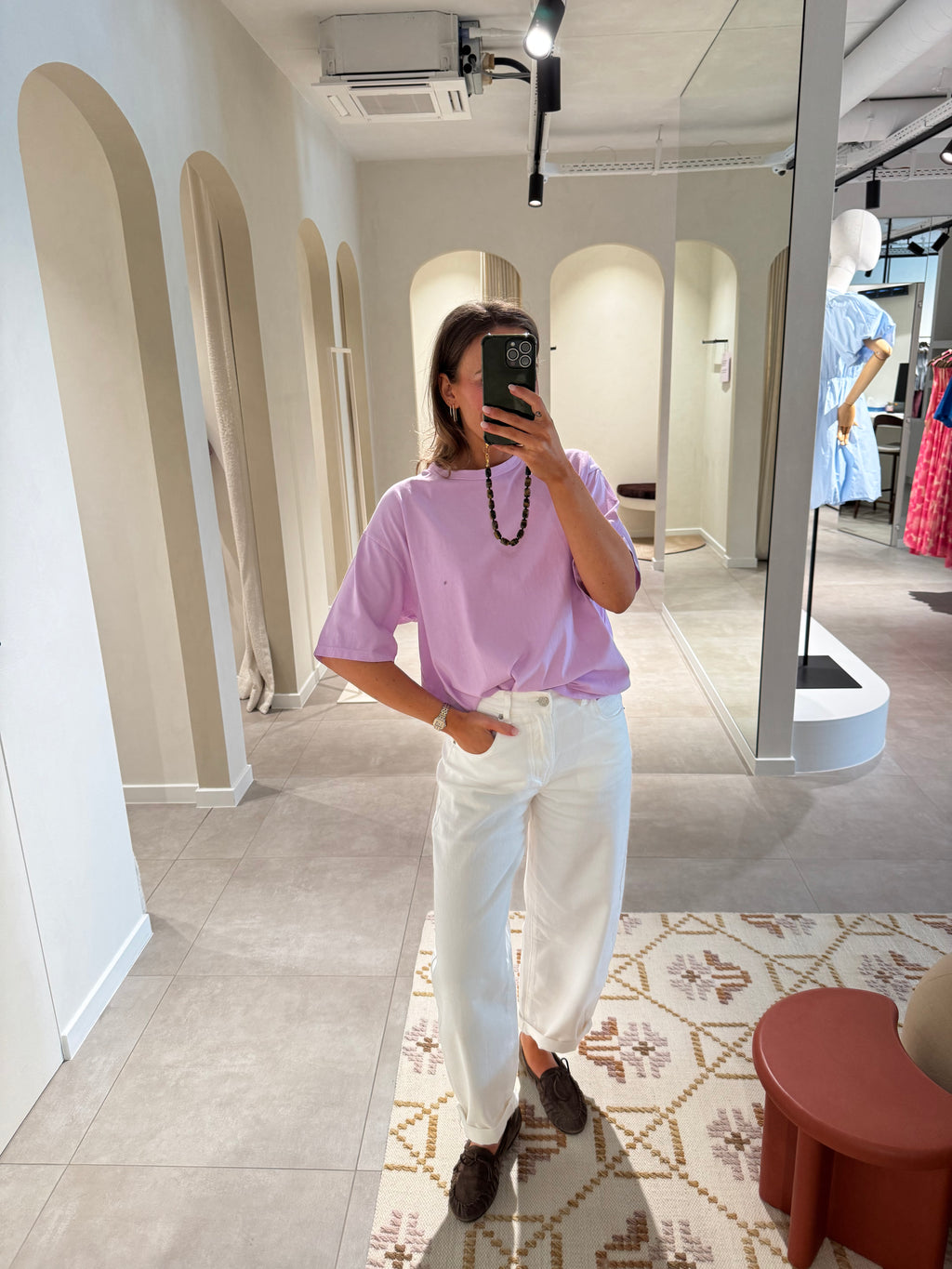 Boxy T-shirt lila