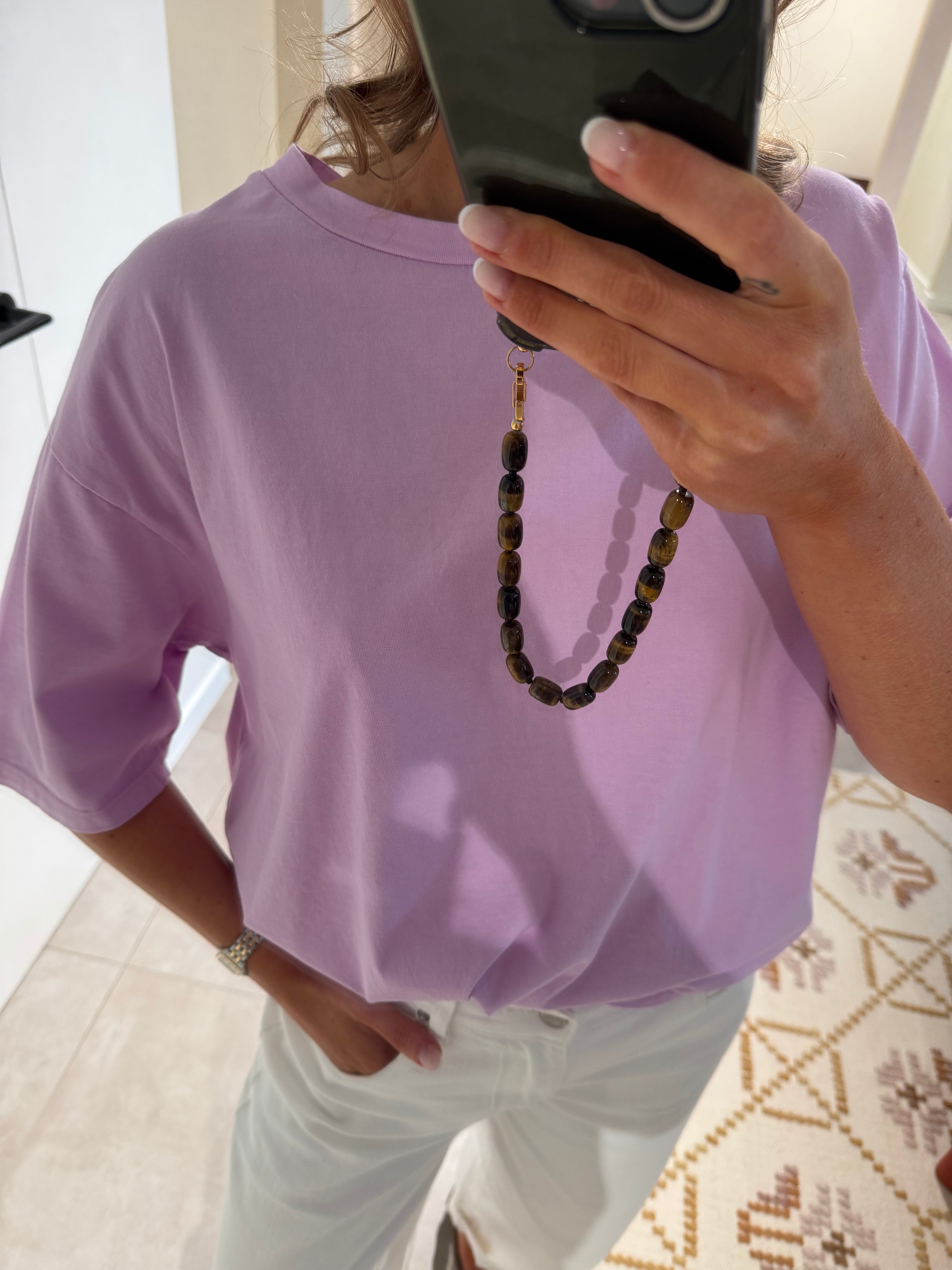 Boxy T-shirt lila