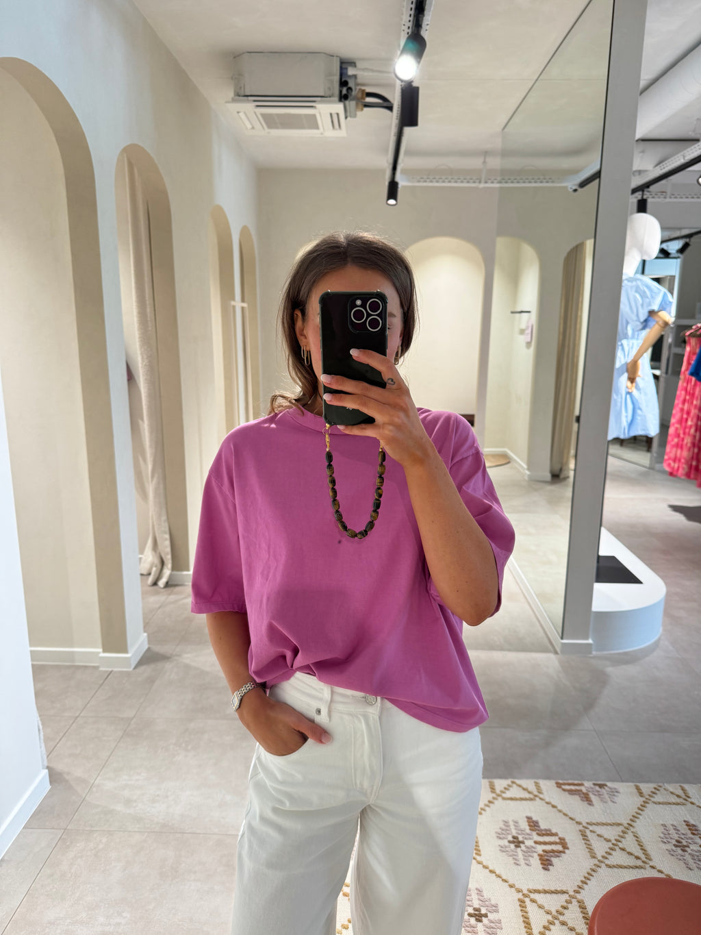 Boxy T-shirt orchid pink