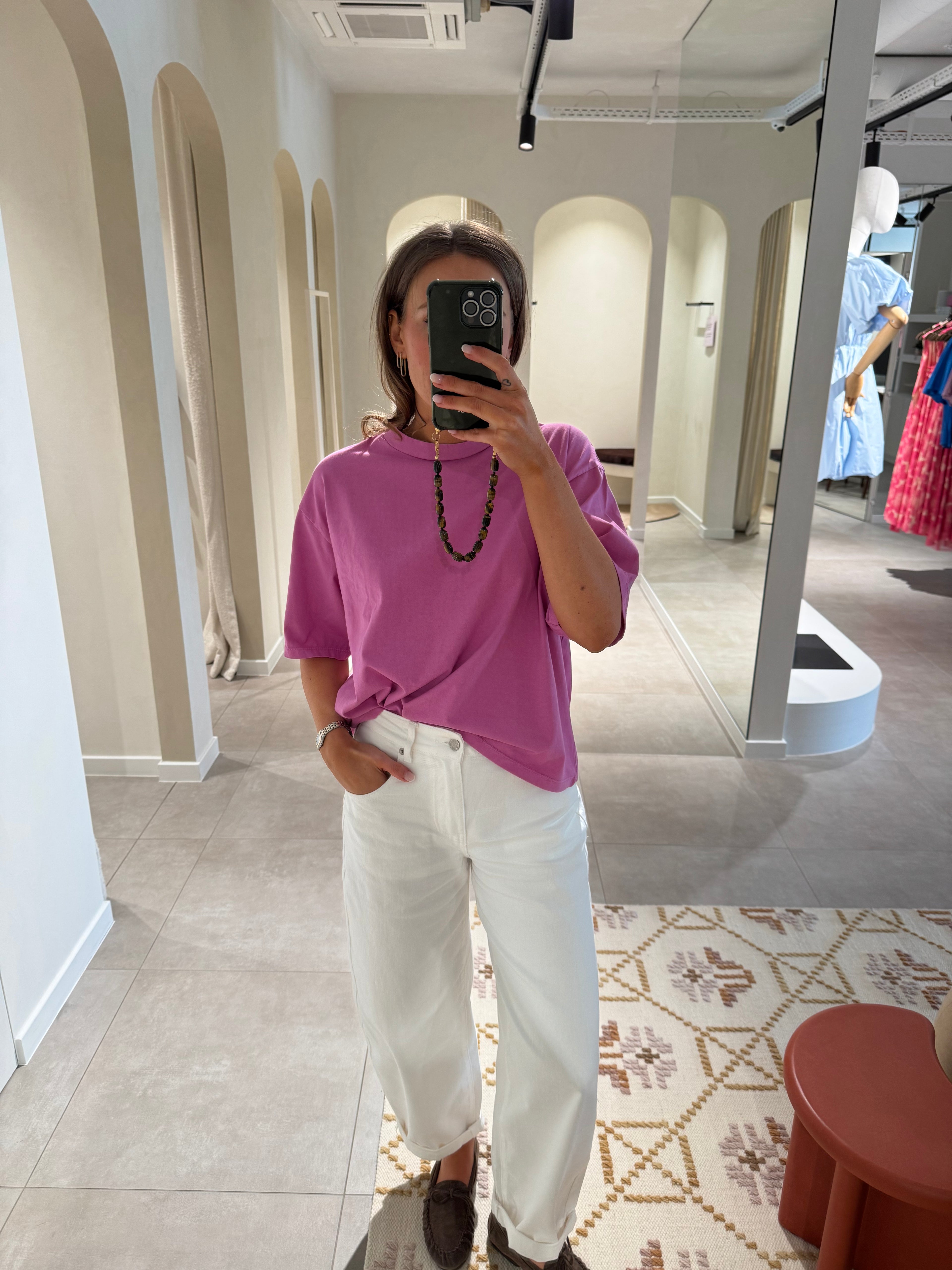 Boxy T-shirt orchid pink