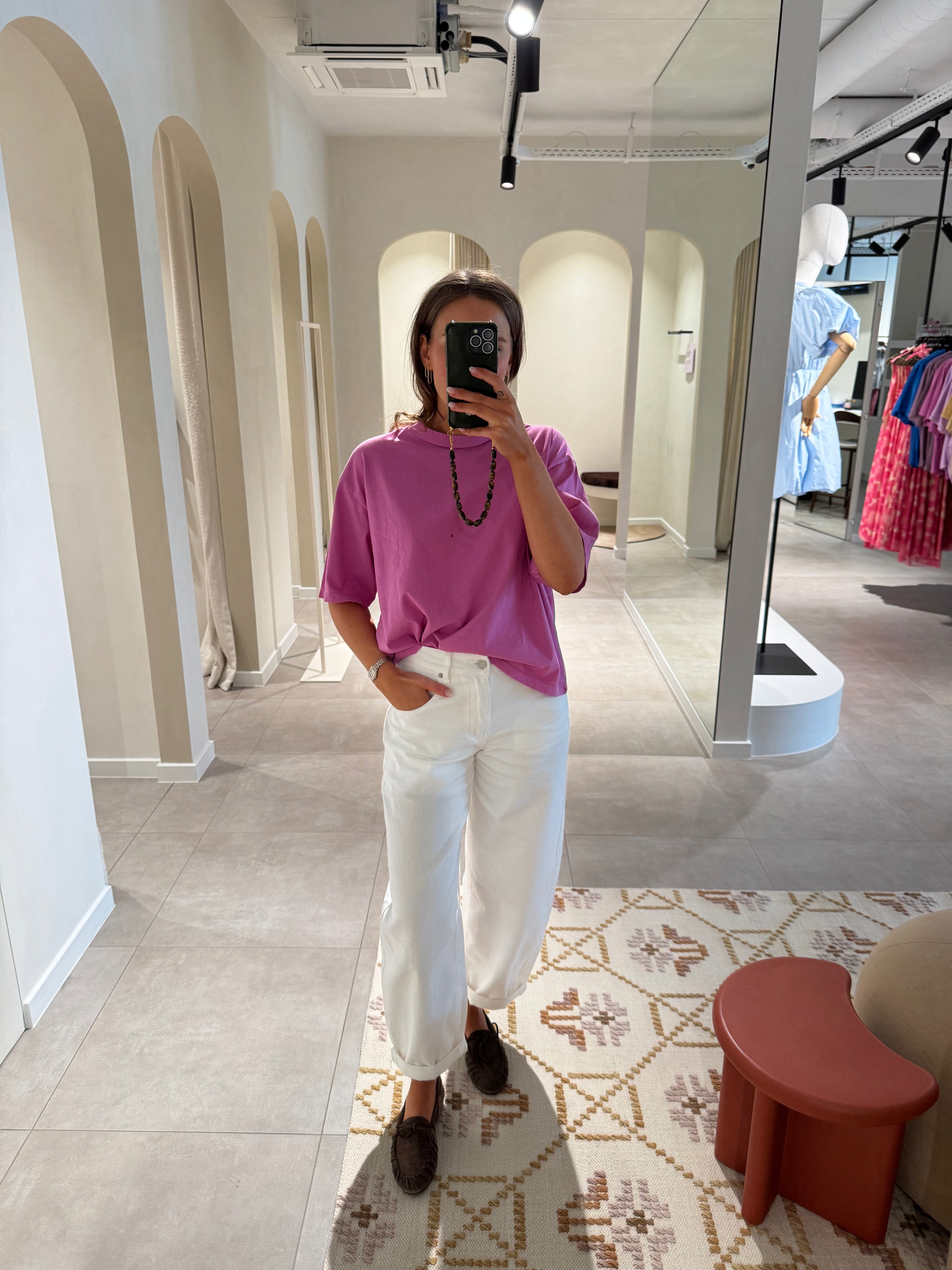 Boxy T-shirt orchid pink