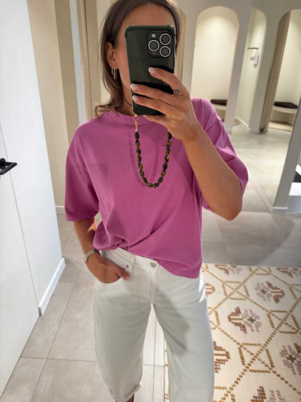 Boxy T-shirt orchid pink