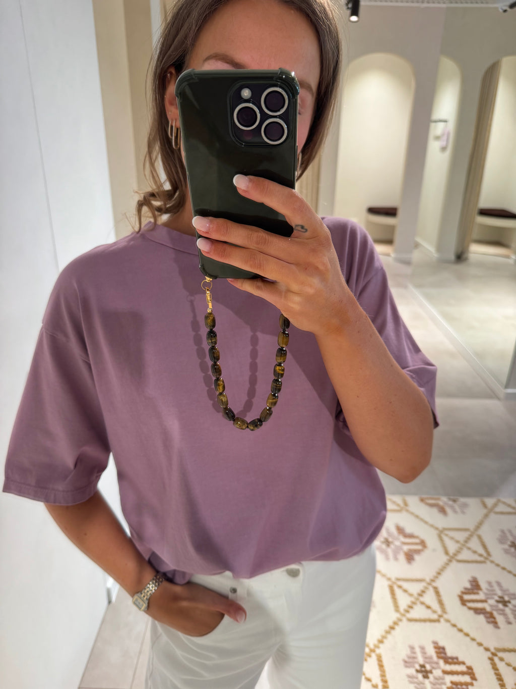 Boxy T-shirt oudroze