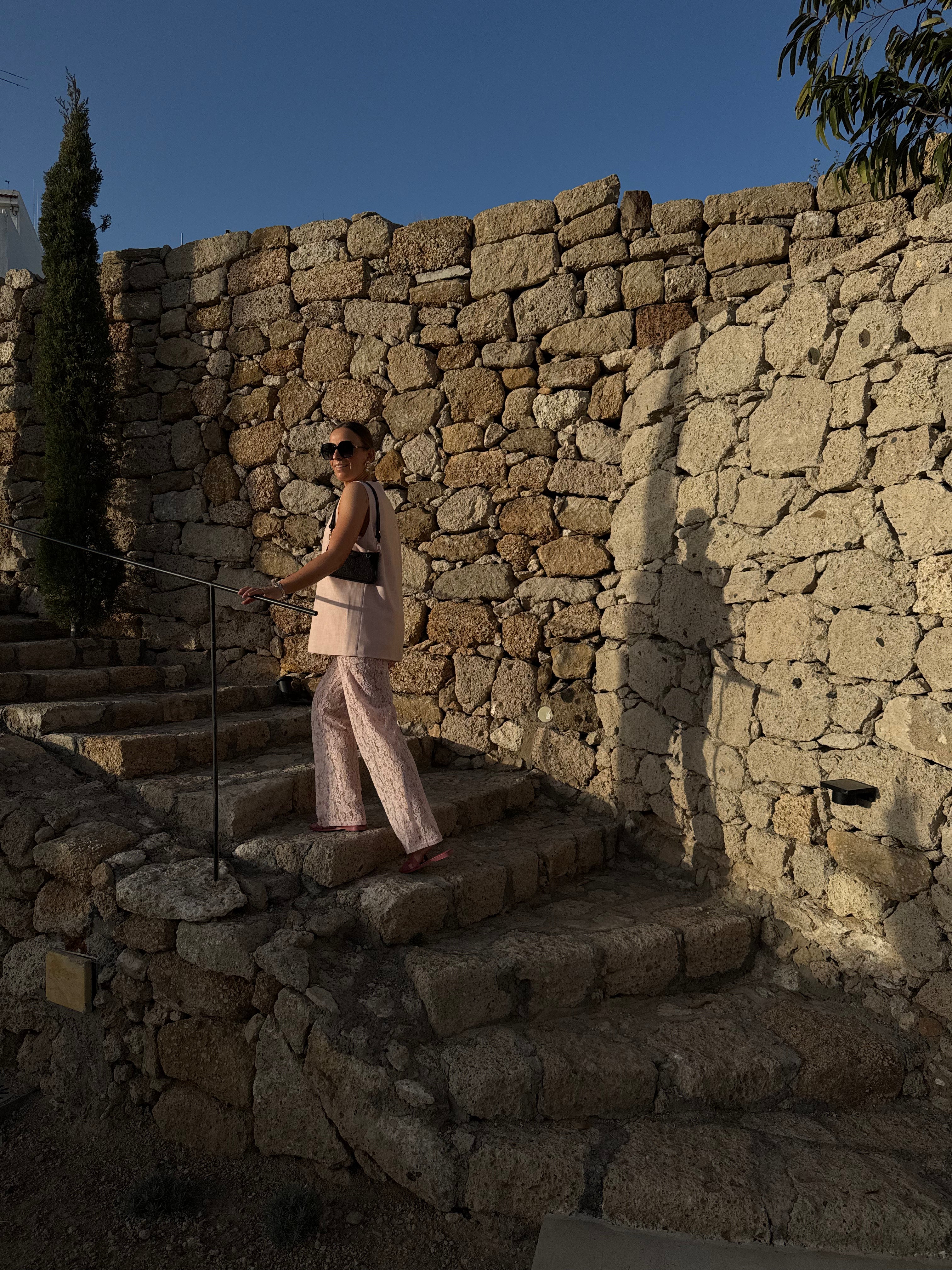 Olga lace trousers roze