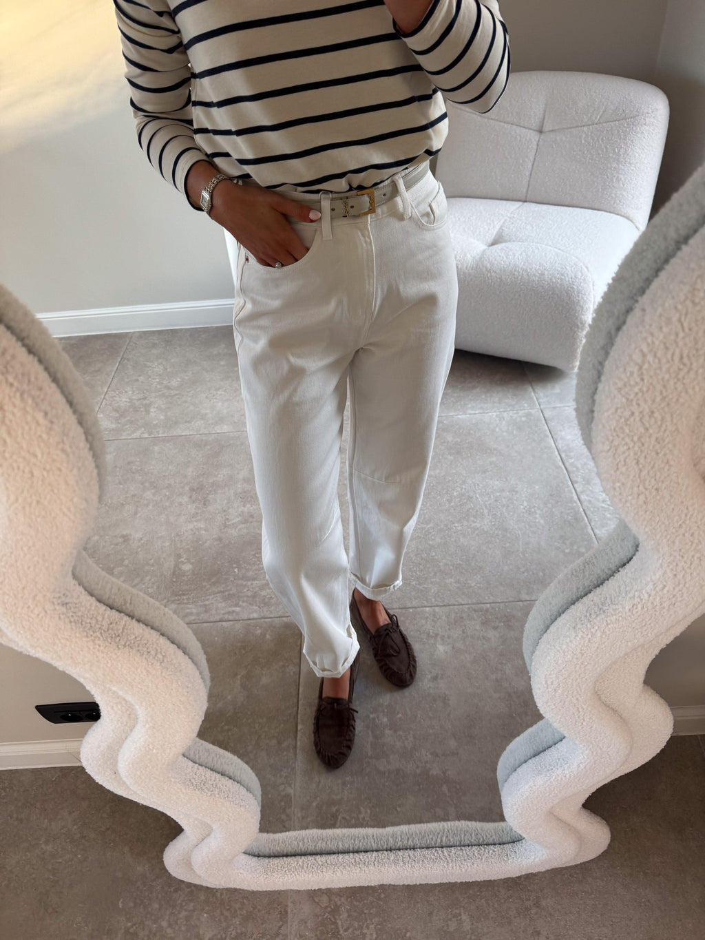 Florien balloon jeans wit