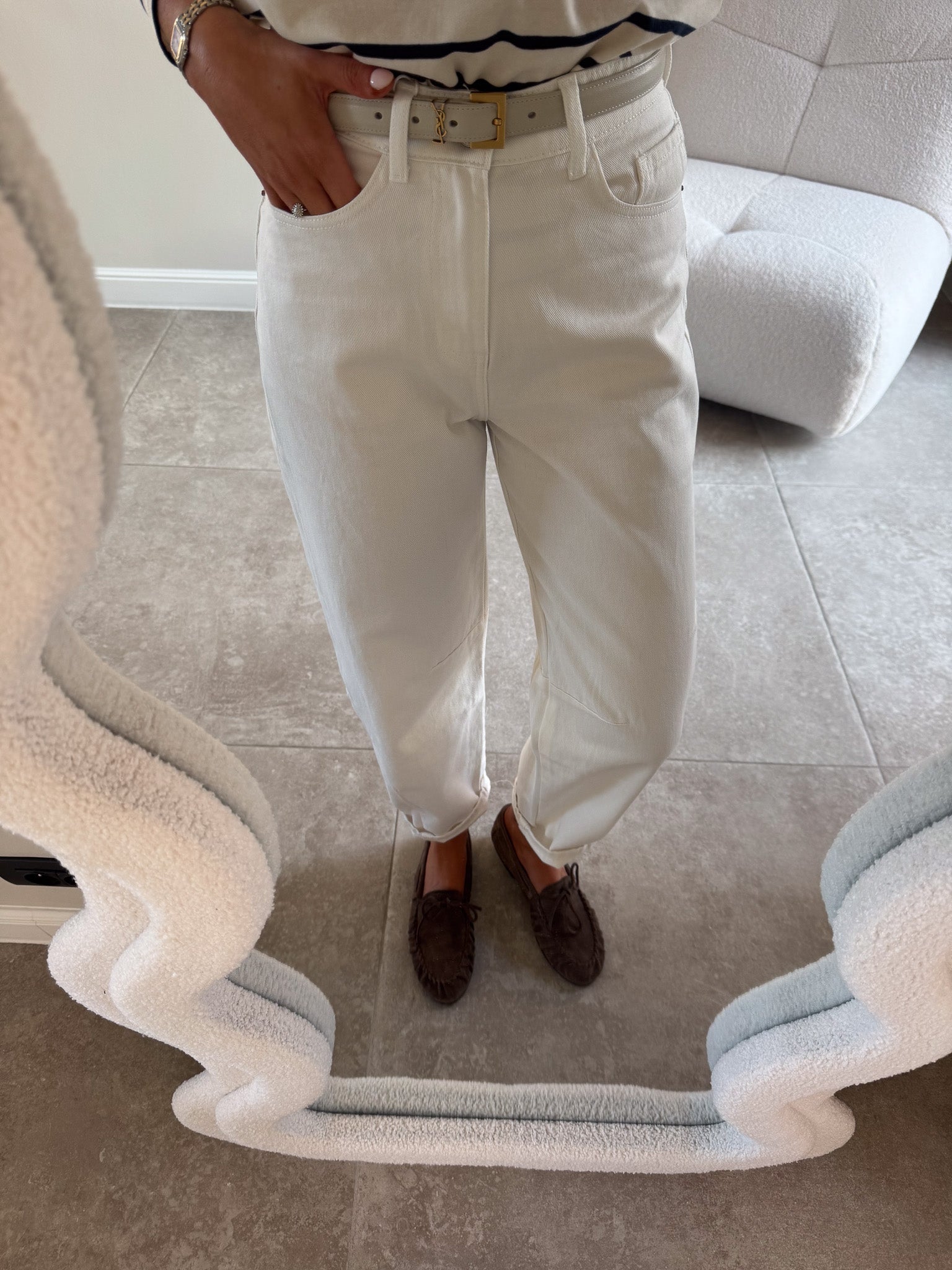 Florien balloon jeans wit