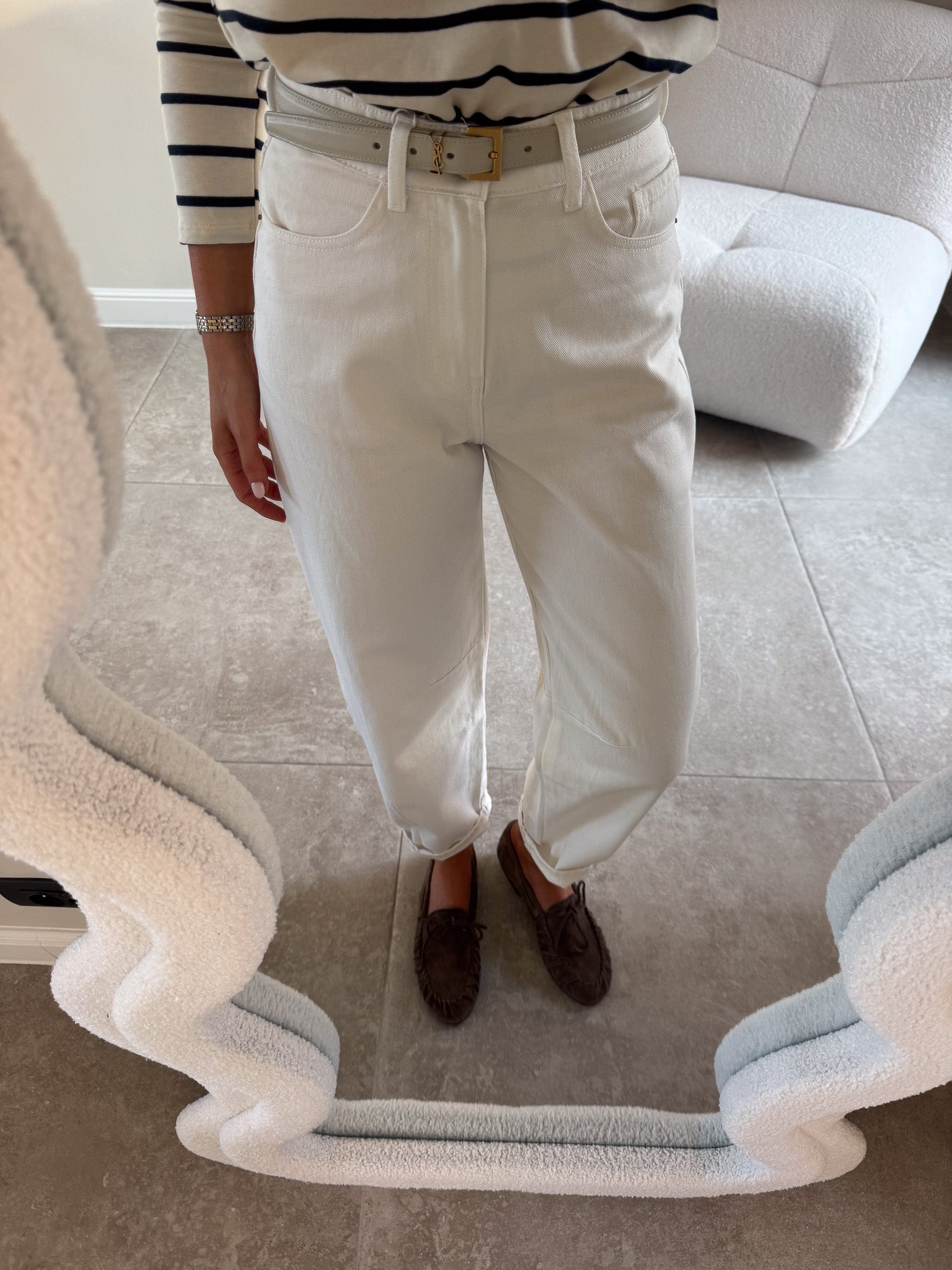 Florien balloon jeans wit