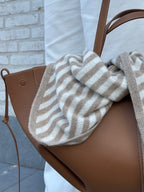 Lou gestreept sjaaltje beige/ecru
