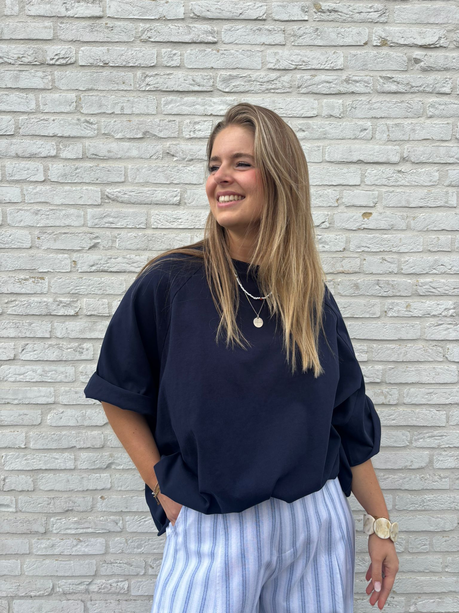 Gulia oversized T-shirt marine
