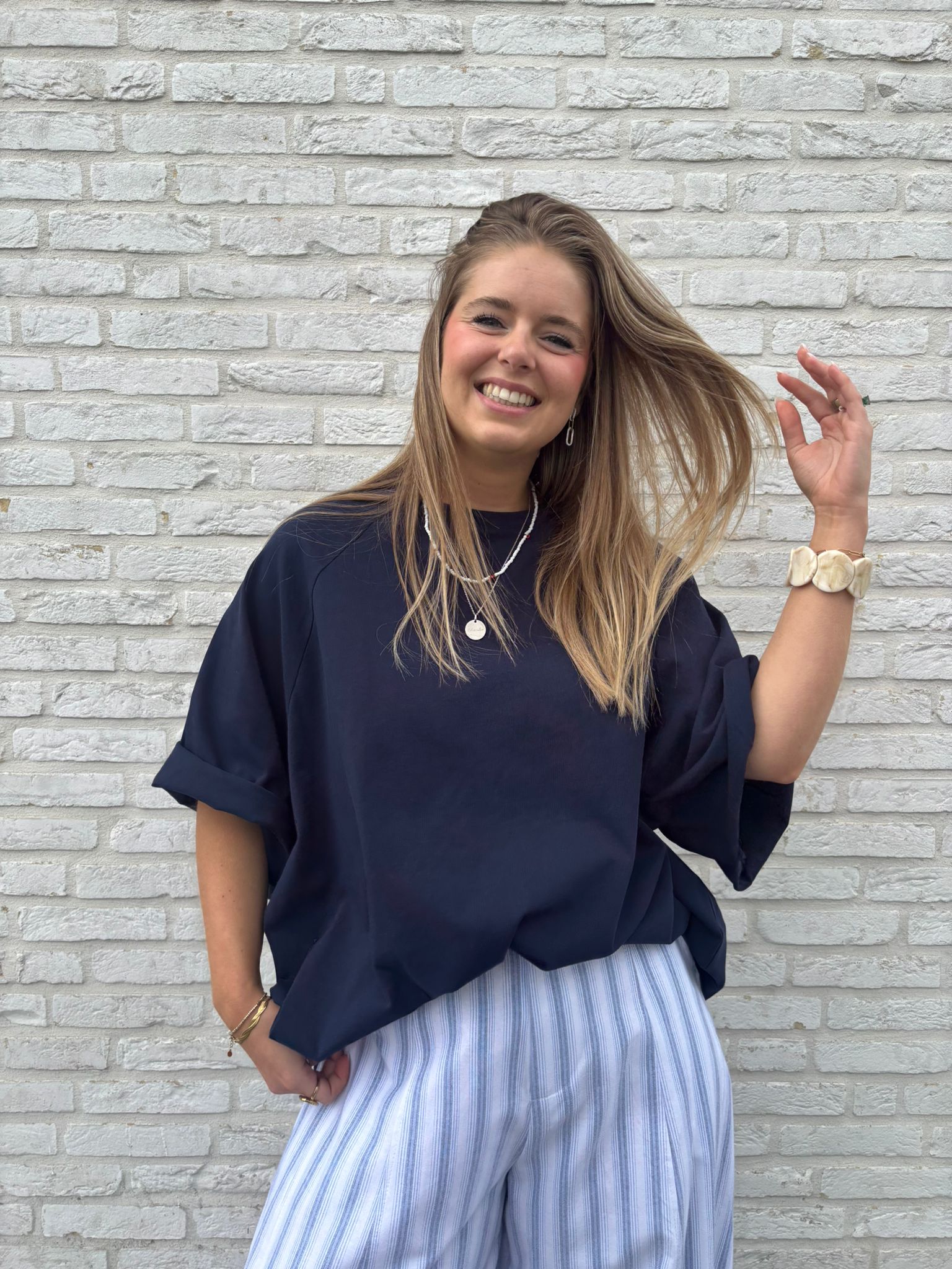 Gulia oversized T-shirt marine