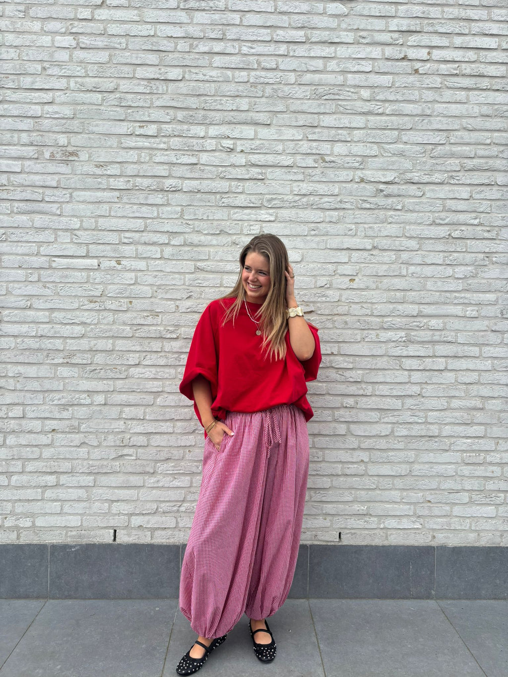 Gulia oversized T-shirt rood