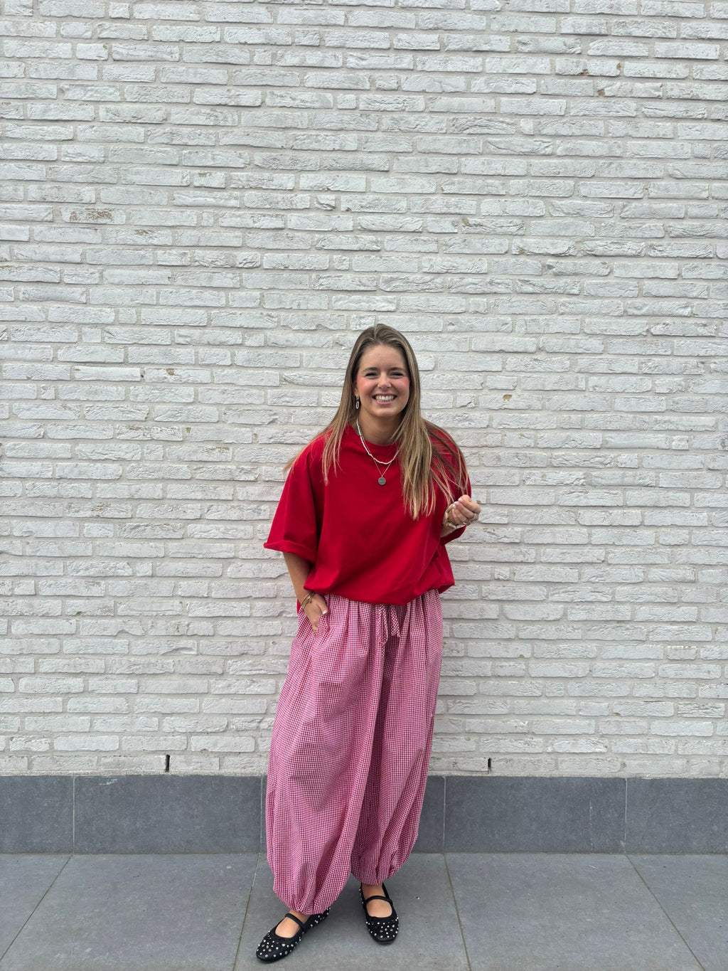 Gulia oversized T-shirt rood