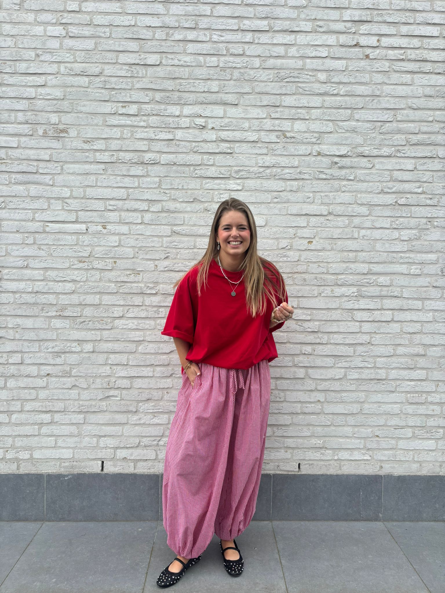 Gulia oversized T-shirt rood