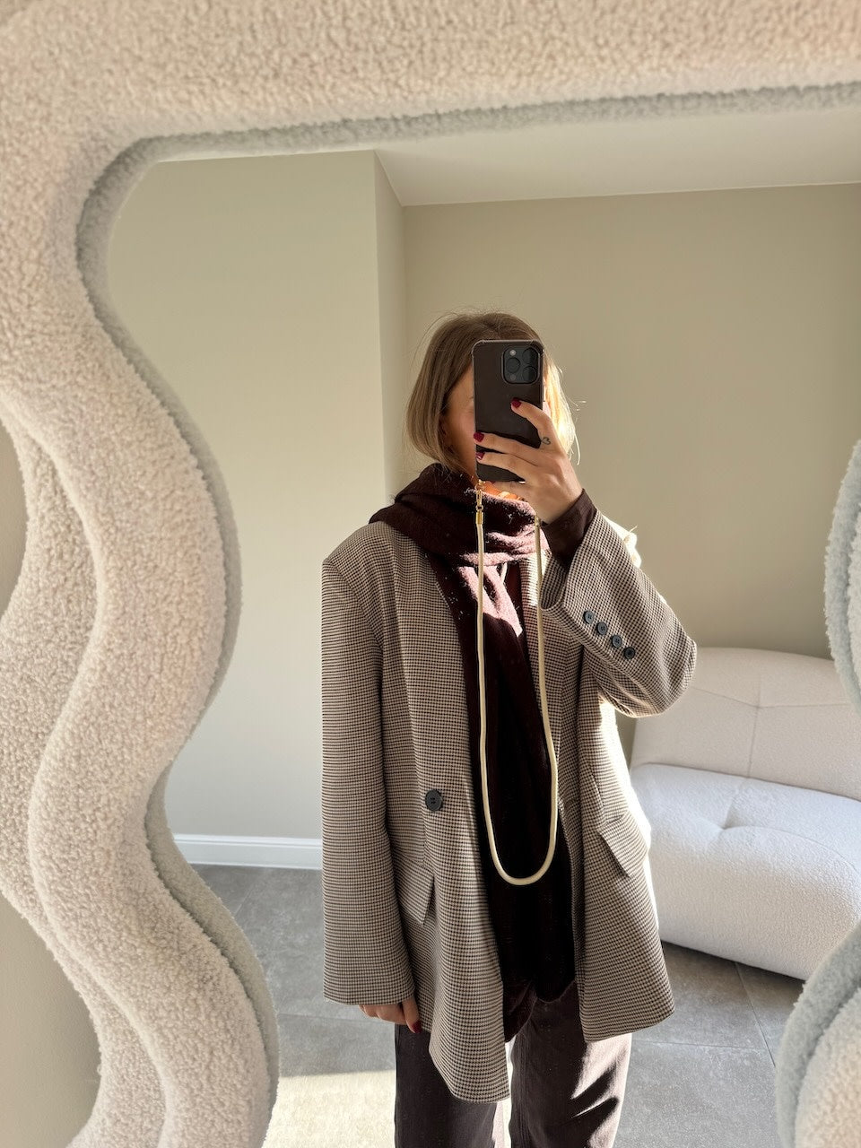 Valentine scarf choco