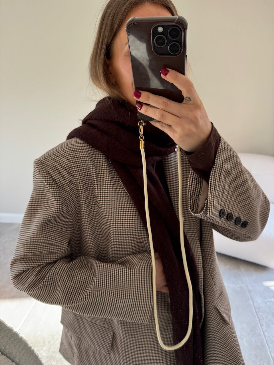 Valentine scarf choco