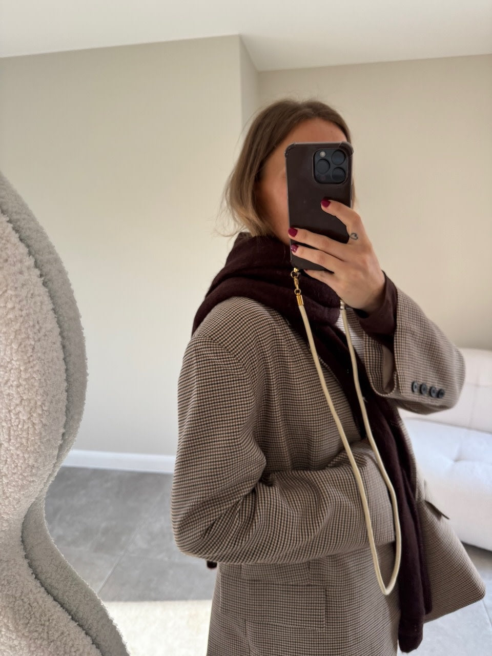 Valentine scarf choco