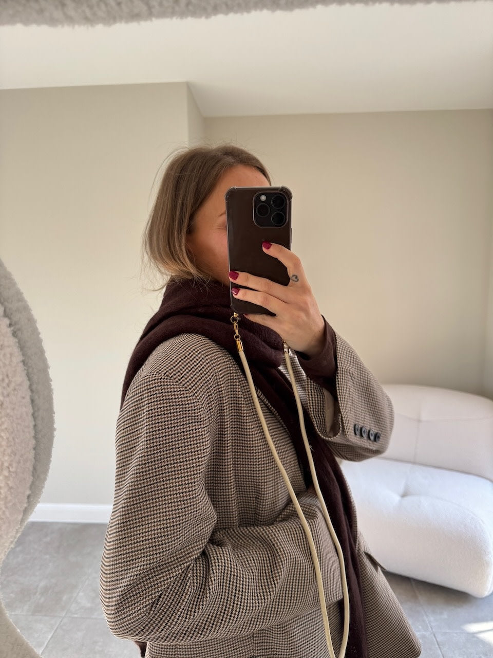 Valentine scarf choco