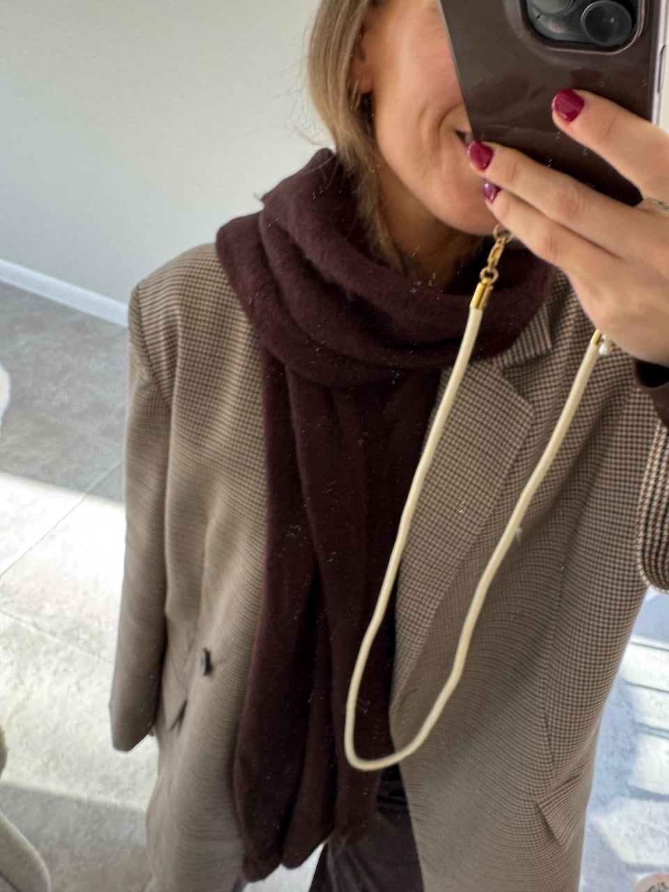 Valentine scarf choco