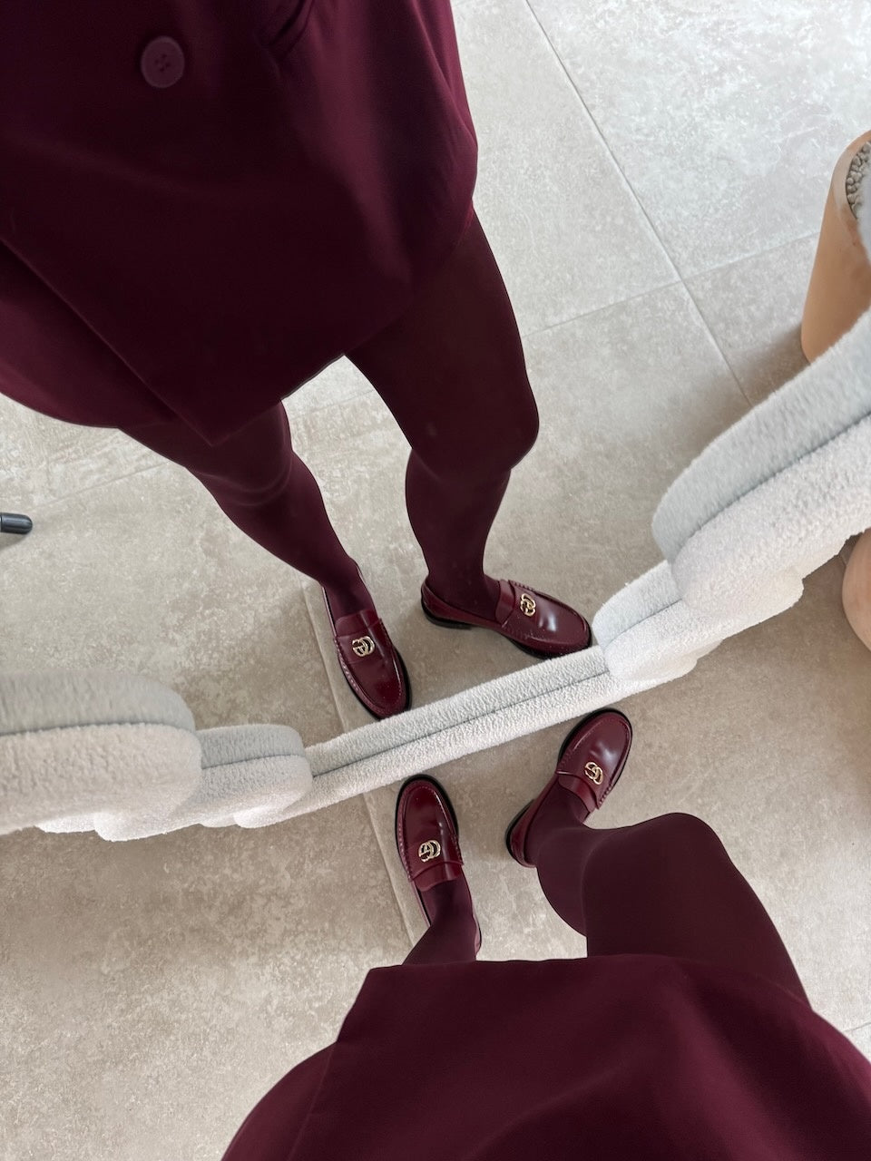 Collant opaque 50D bordeaux