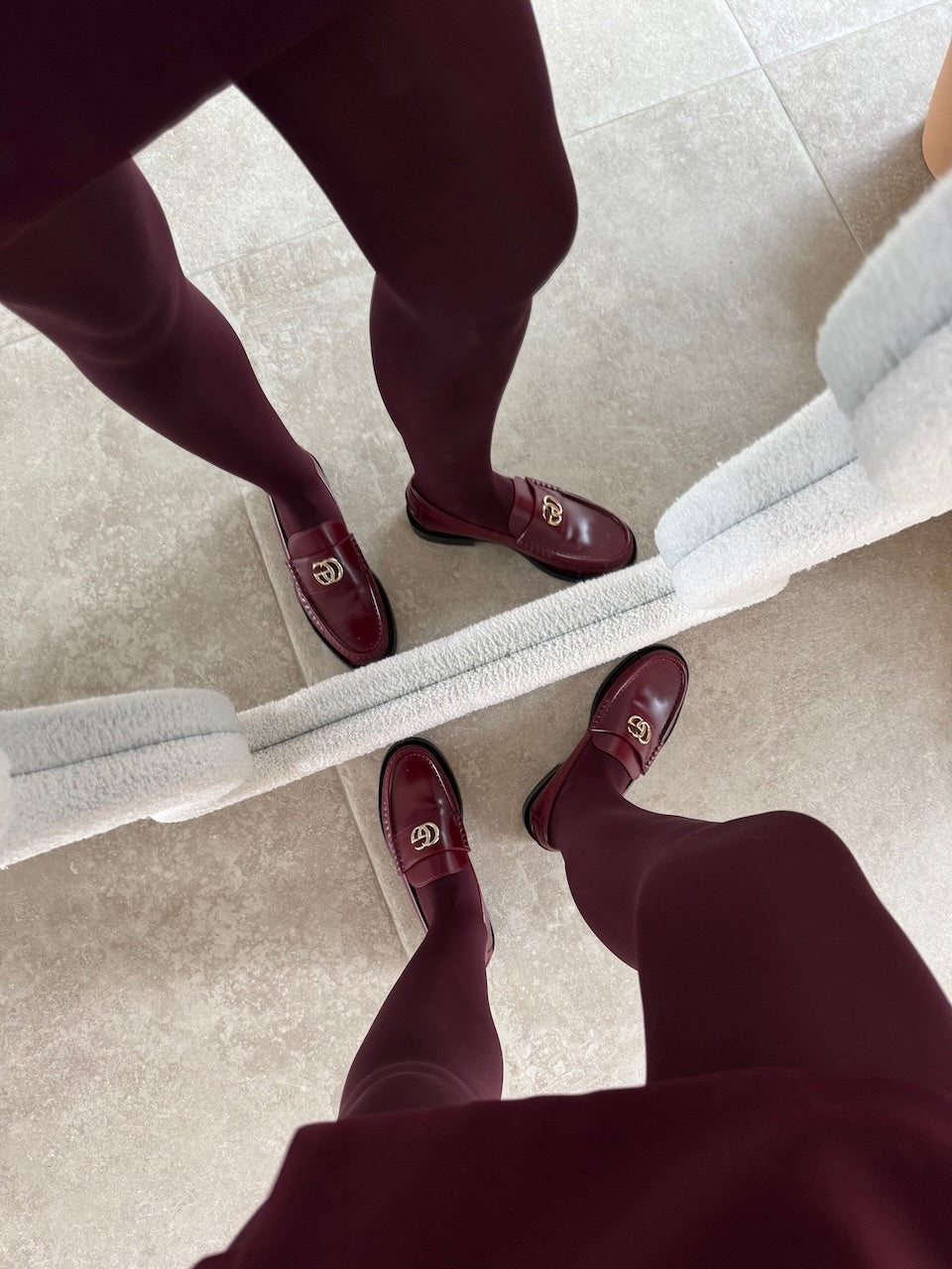 Collant opaque 50D bordeaux