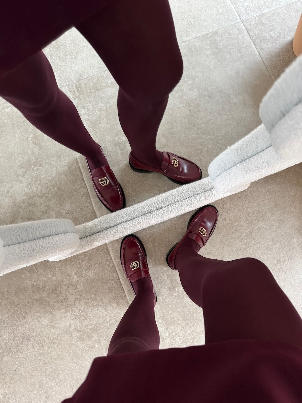 Collant opaque 50D bordeaux