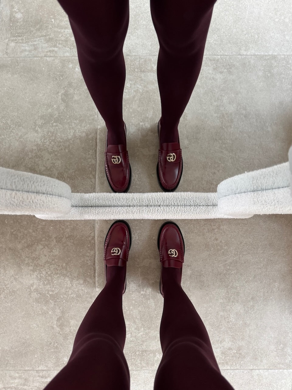 Collant opaque 50D bordeaux