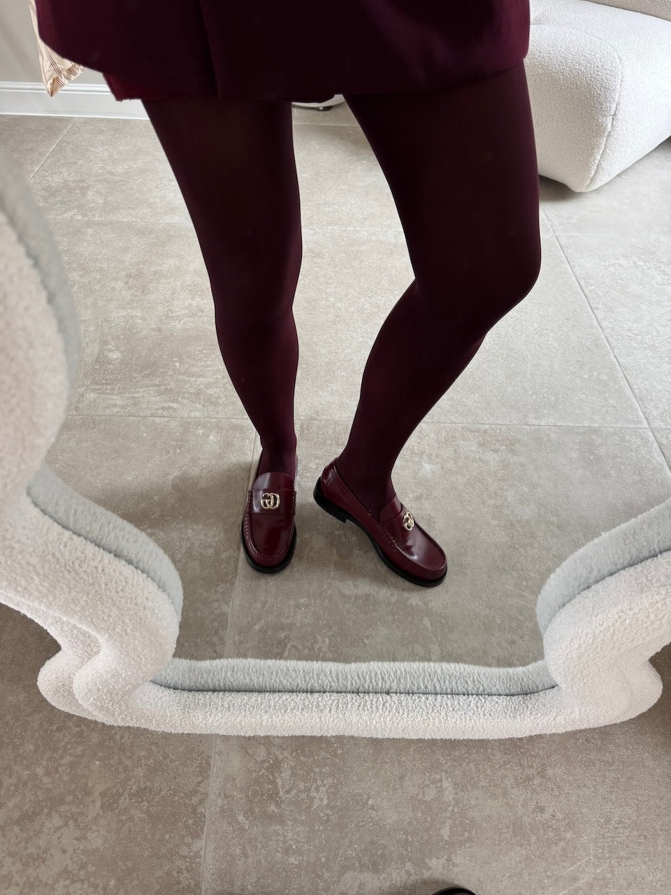 Collant opaque 50D bordeaux