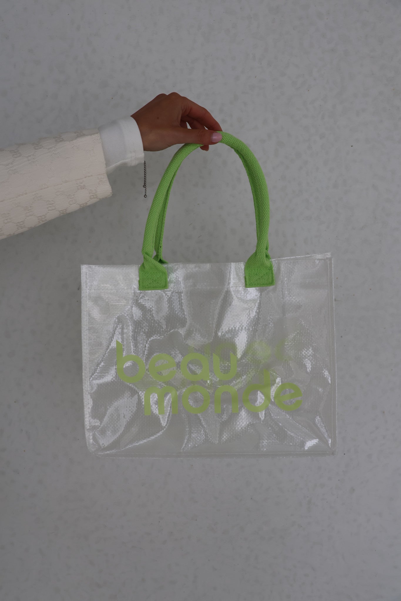 Recycled Beau Monde bag soft green