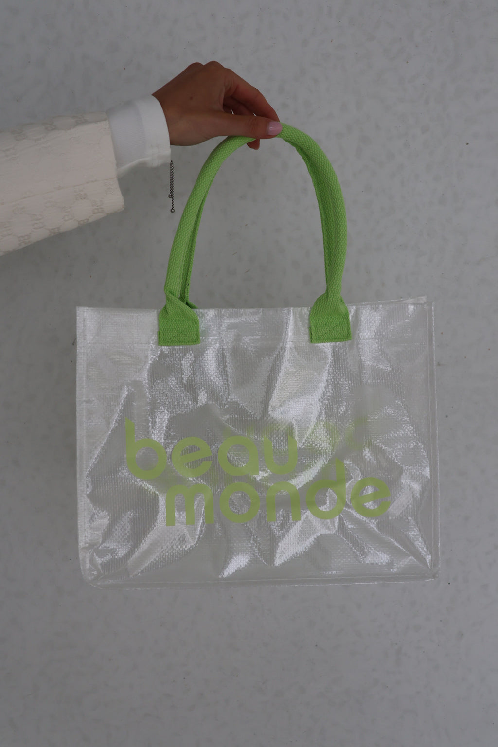 Recycled Beau Monde bag soft green